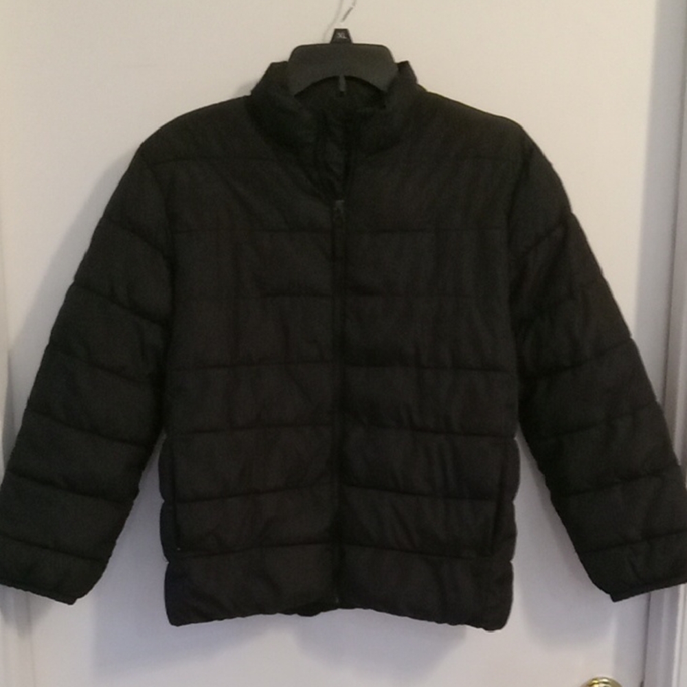 Boy's Black Puffer Lined Jacket Children Place Size XL 14